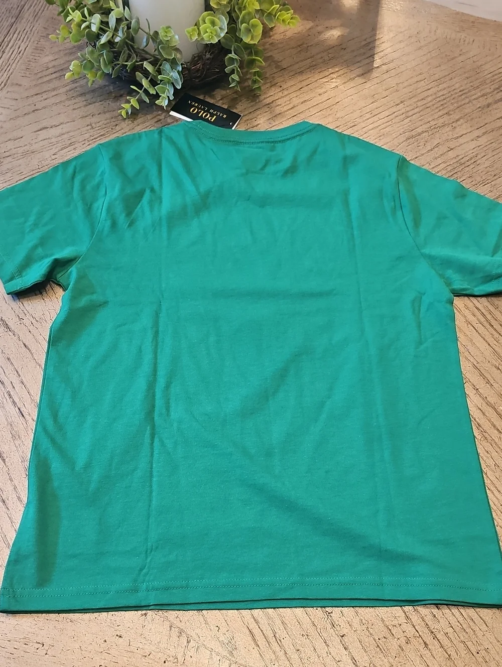 Ralph Lauren Green Polo Bear Graphic Short Sleeve Tee Size L 14-16 NWT